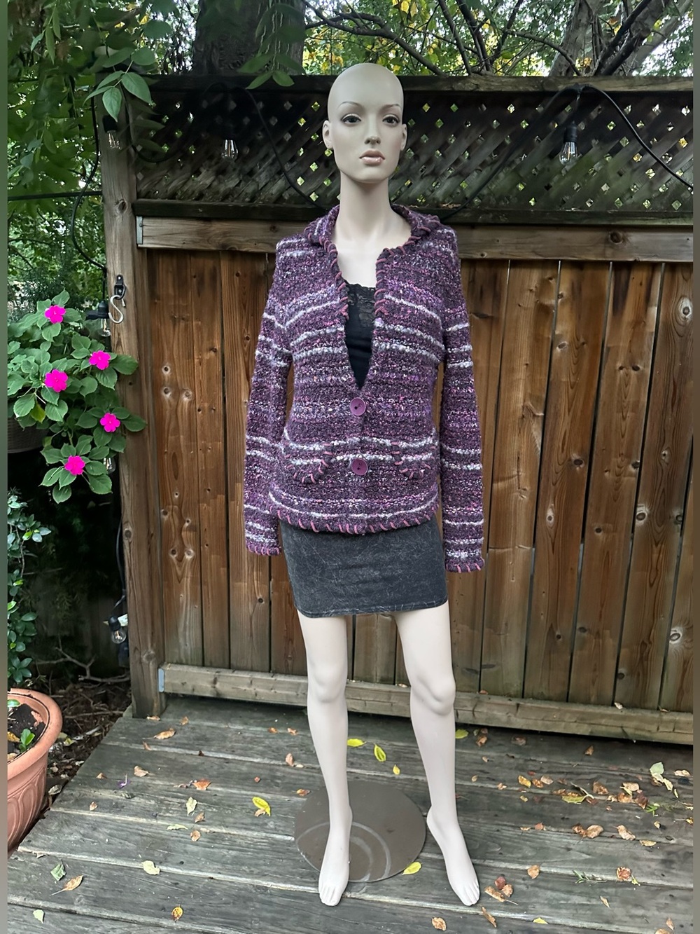 Vintage Faerie 🧚 Striped Knit Cardigan Jacket